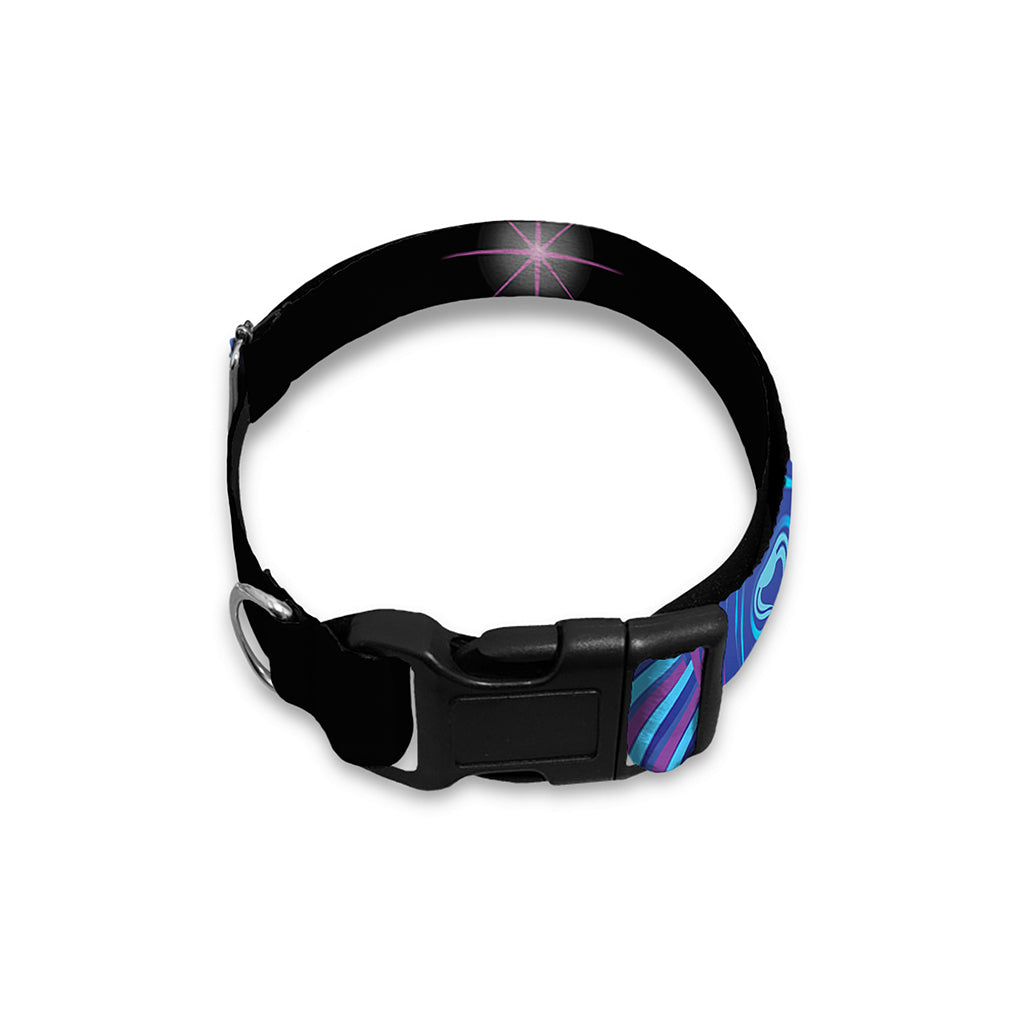 Dark Capricorn Zodiac Sign Print Dog Collar