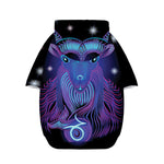 Dark Capricorn Zodiac Sign Print Dog Zip Up Hoodie