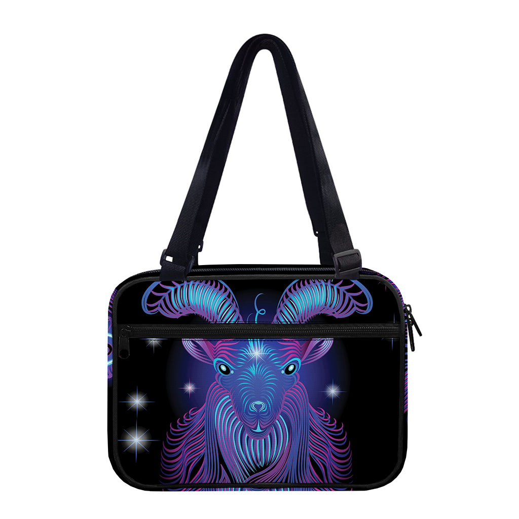 Dark Capricorn Zodiac Sign Print Double Strap Bible Bag