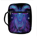 Dark Capricorn Zodiac Sign Print Front Pocket Bible Bag