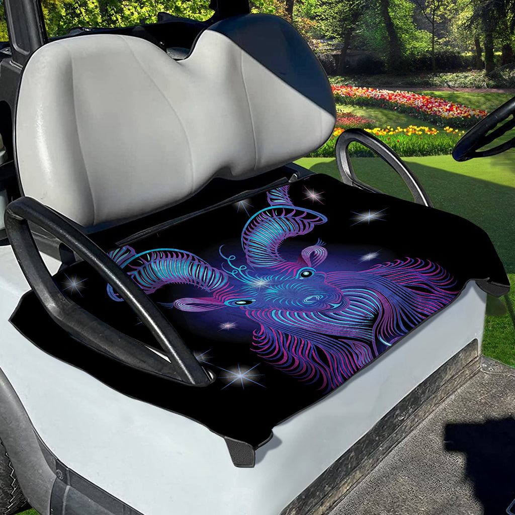 Dark Capricorn Zodiac Sign Print Golf Cart Seat Cover