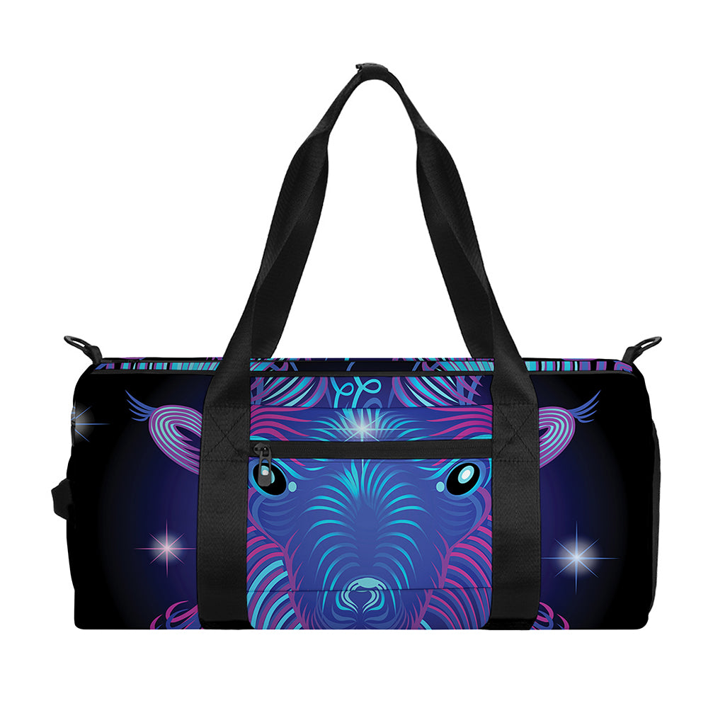 Dark Capricorn Zodiac Sign Print Gym Bag