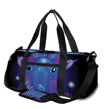 Dark Capricorn Zodiac Sign Print Gym Bag
