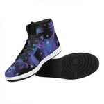 Dark Capricorn Zodiac Sign Print High Top Leather Sneakers