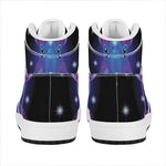 Dark Capricorn Zodiac Sign Print High Top Leather Sneakers