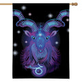 Dark Capricorn Zodiac Sign Print House Flag