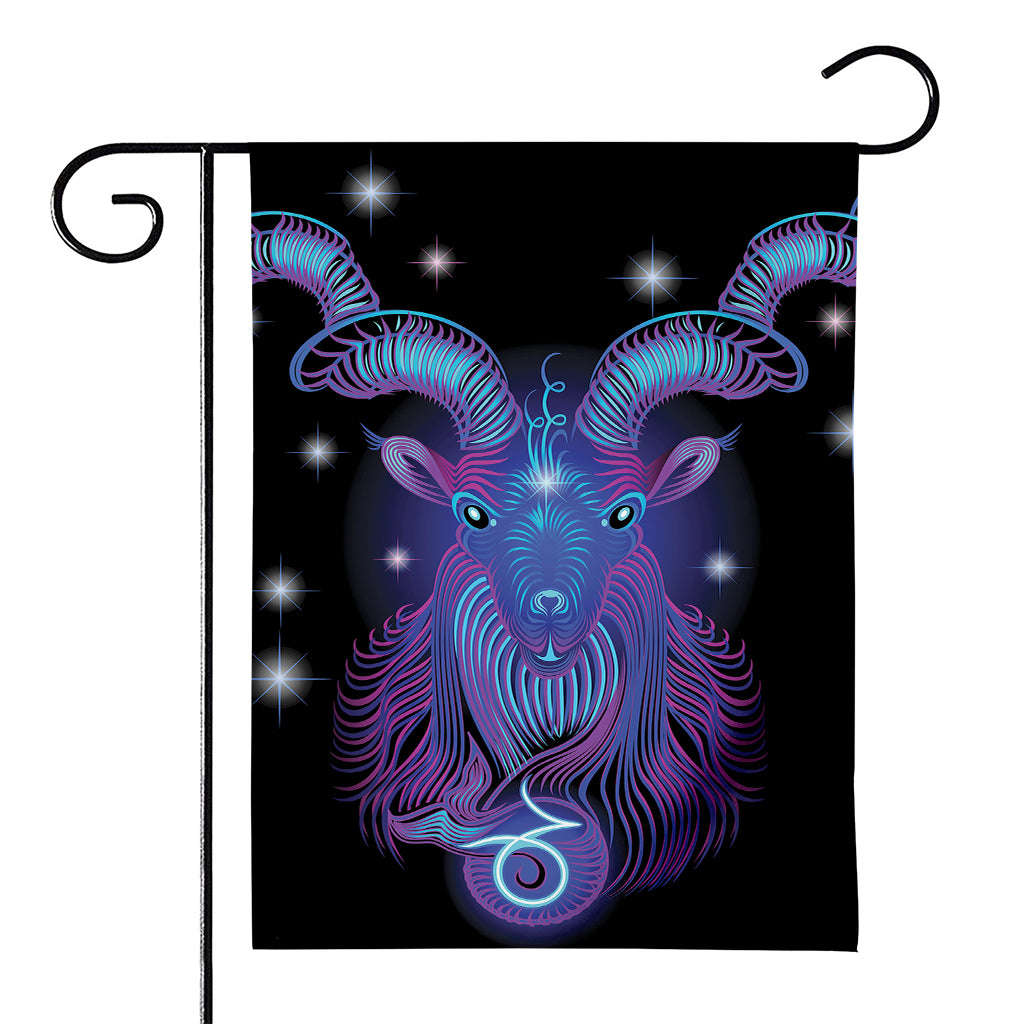 Dark Capricorn Zodiac Sign Print House Flag