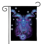Dark Capricorn Zodiac Sign Print House Flag