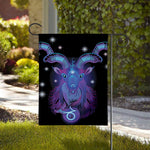 Dark Capricorn Zodiac Sign Print House Flag