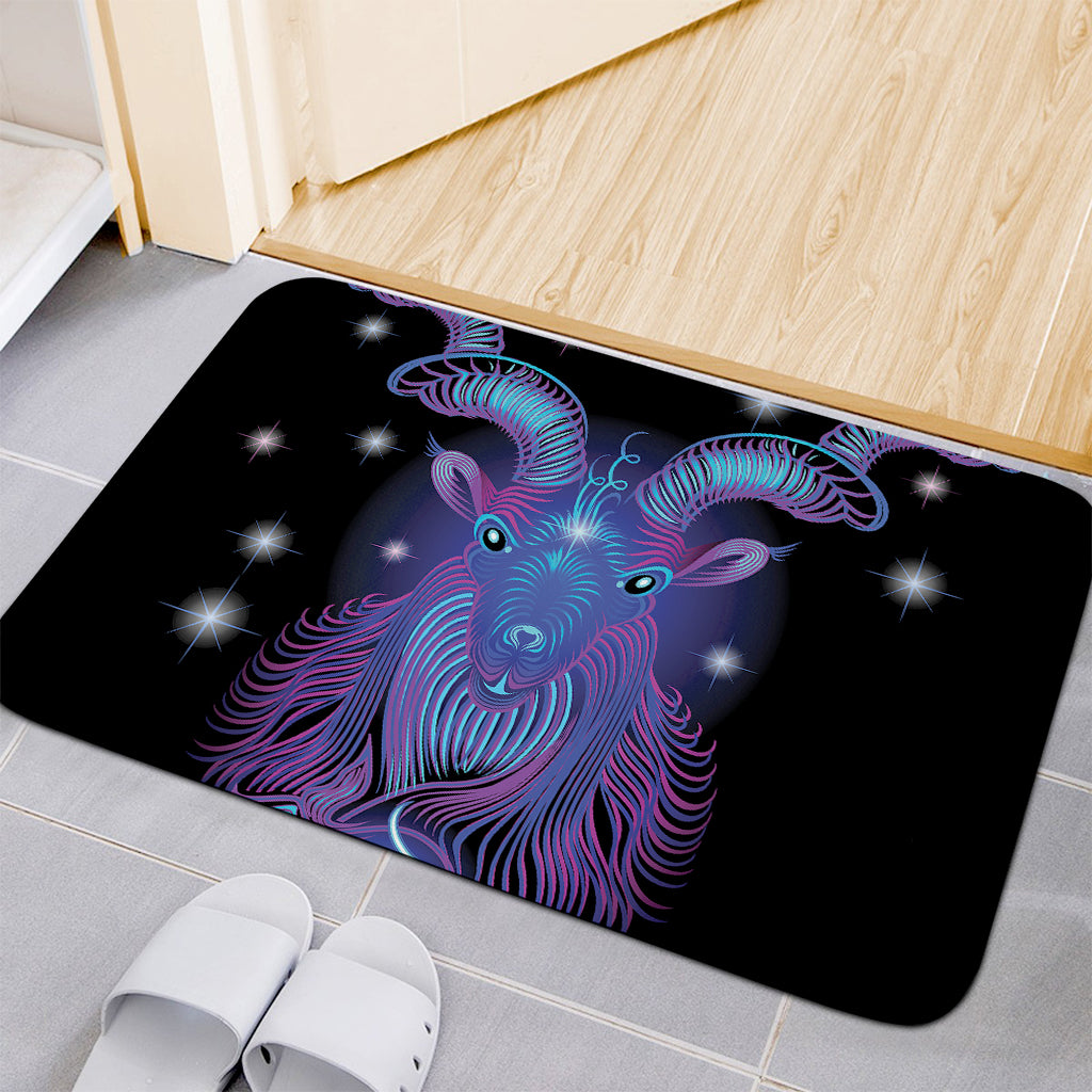 Dark Capricorn Zodiac Sign Print Indoor Door Mat