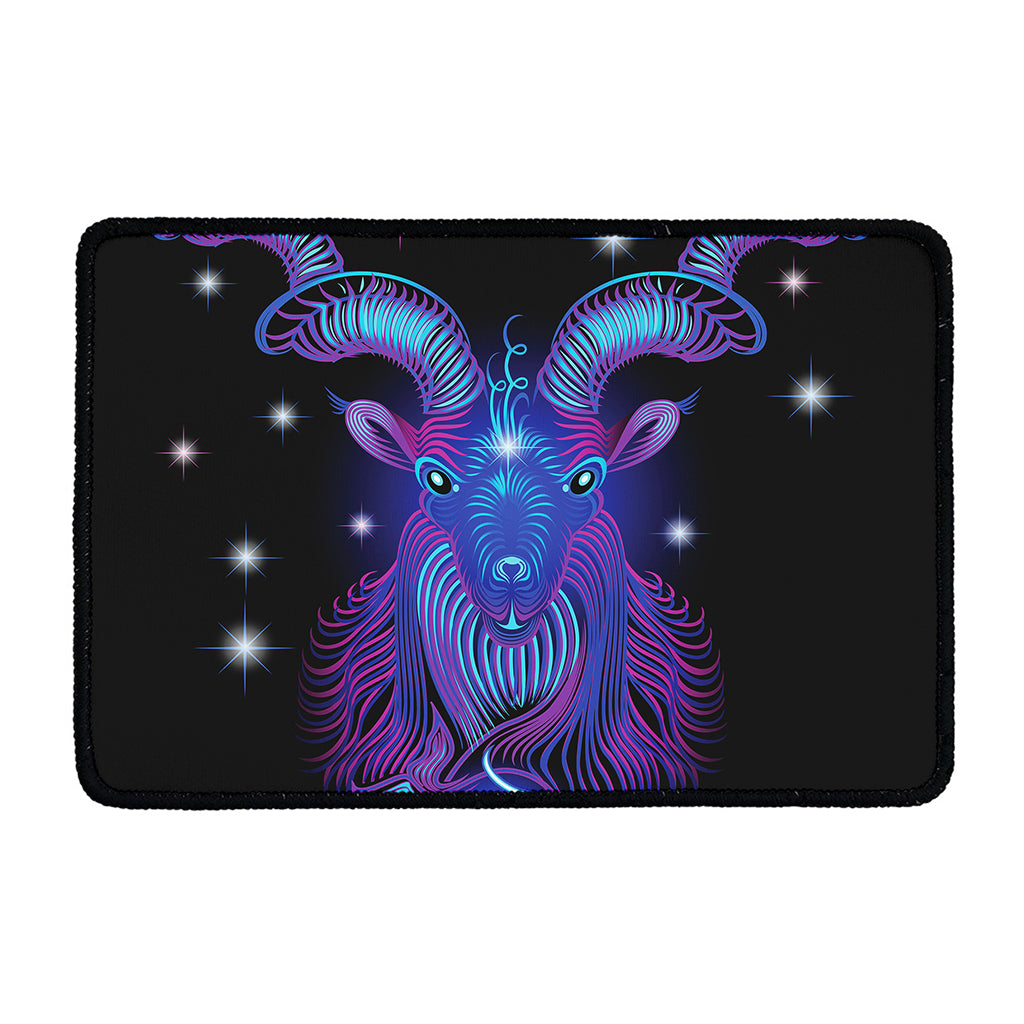 Dark Capricorn Zodiac Sign Print Kitchen Mat