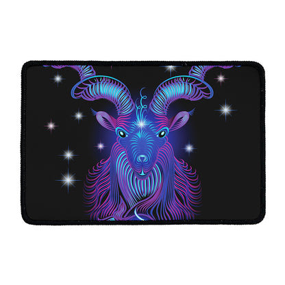 Dark Capricorn Zodiac Sign Print Kitchen Mat