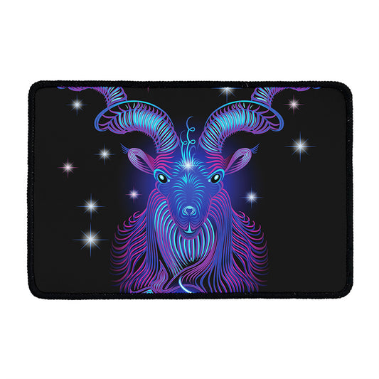Dark Capricorn Zodiac Sign Print Kitchen Mat