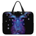Dark Capricorn Zodiac Sign Print Laptop Sleeve With Handle
