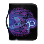 Dark Capricorn Zodiac Sign Print Leather Bible Cover