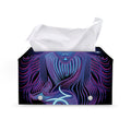 Dark Capricorn Zodiac Sign Print Leather Tissue Box Cover