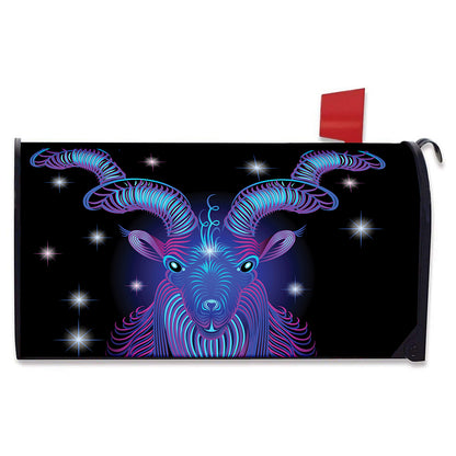 Dark Capricorn Zodiac Sign Print Mailbox Cover