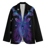 Dark Capricorn Zodiac Sign Print Men's Blazer