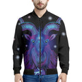 Dark Capricorn Zodiac Sign Print Men's Bomber Jacket