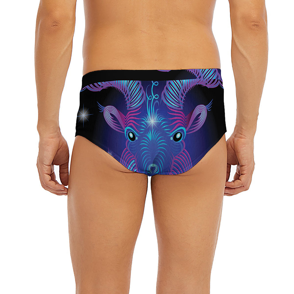 Dark Capricorn Zodiac Sign Print Men's Briefs