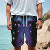 Dark Capricorn Zodiac Sign Print Men's Cargo Shorts