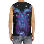 Dark Capricorn Zodiac Sign Print Men's Fitness Tank Top