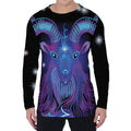 Dark Capricorn Zodiac Sign Print Men's Long Sleeve T-Shirt