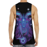 Dark Capricorn Zodiac Sign Print Men's Muscle Tank Top