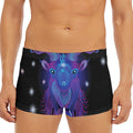 Dark Capricorn Zodiac Sign Print Men's Short Boxer Briefs