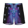 Dark Capricorn Zodiac Sign Print Men's Athletic Shorts