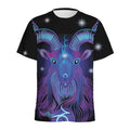 Dark Capricorn Zodiac Sign Print Men's Athletic T-Shirt