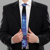 Dark Capricorn Zodiac Sign Print Necktie