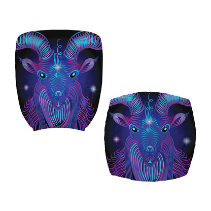 Dark Capricorn Zodiac Sign Print Office Chair Cover
