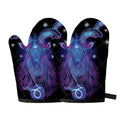 Dark Capricorn Zodiac Sign Print Oven Mitts