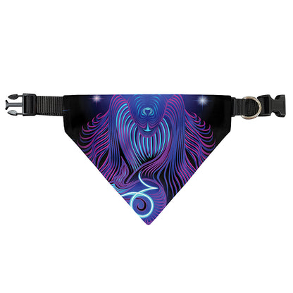 Dark Capricorn Zodiac Sign Print Over The Collar Dog Bandana