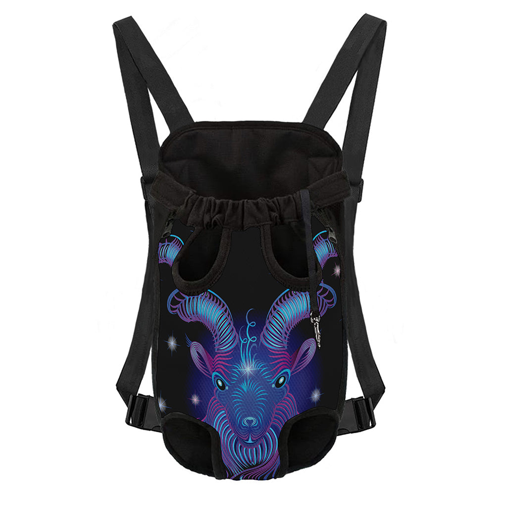 Dark Capricorn Zodiac Sign Print Pet Carrier Backpack