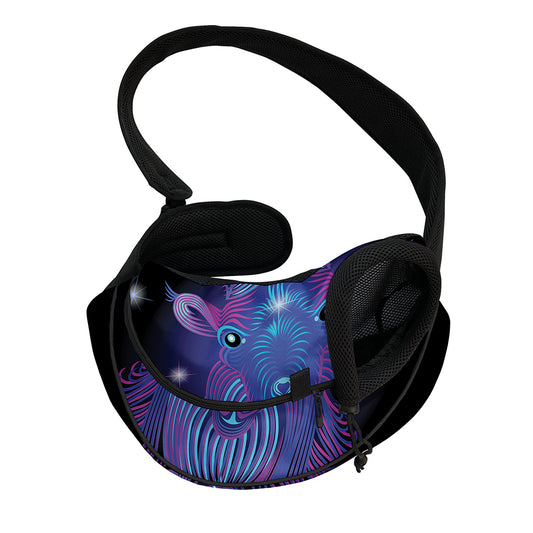 Dark Capricorn Zodiac Sign Print Pet Sling Carrier