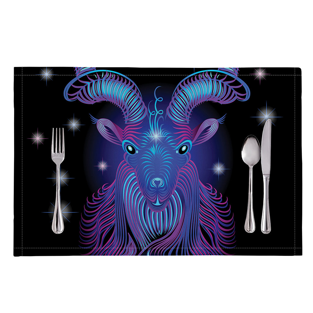 Dark Capricorn Zodiac Sign Print Placemat