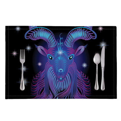 Dark Capricorn Zodiac Sign Print Placemat