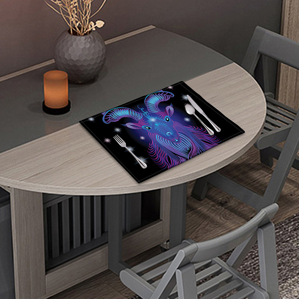 Dark Capricorn Zodiac Sign Print Placemat