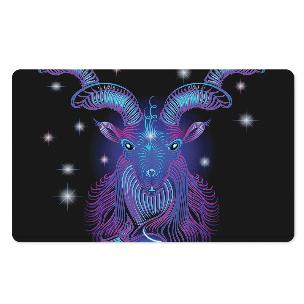 Dark Capricorn Zodiac Sign Print Polyester Doormat