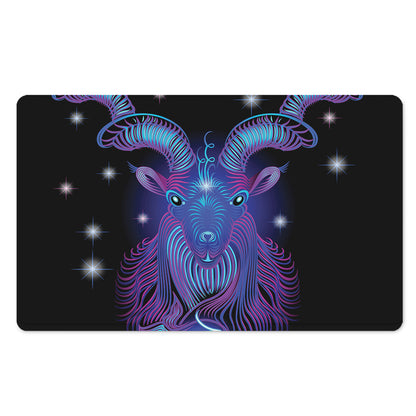 Dark Capricorn Zodiac Sign Print Polyester Doormat