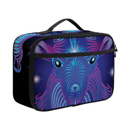 Dark Capricorn Zodiac Sign Print Portable Lunch Bag