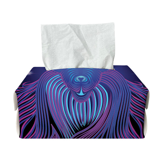 Dark Capricorn Zodiac Sign Print Rectangle Tissue Box Cover