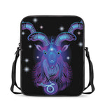 Dark Capricorn Zodiac Sign Print Rectangular Crossbody Bag