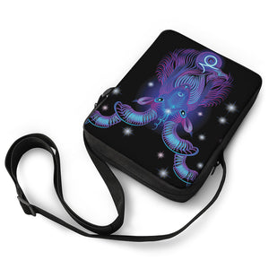 Dark Capricorn Zodiac Sign Print Rectangular Crossbody Bag