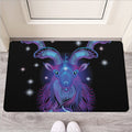 Dark Capricorn Zodiac Sign Print Rubber Doormat