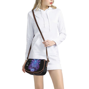 Dark Capricorn Zodiac Sign Print Saddle Bag