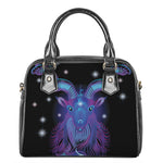 Dark Capricorn Zodiac Sign Print Shoulder Handbag