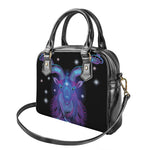 Dark Capricorn Zodiac Sign Print Shoulder Handbag